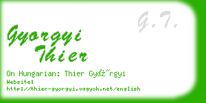 gyorgyi thier business card